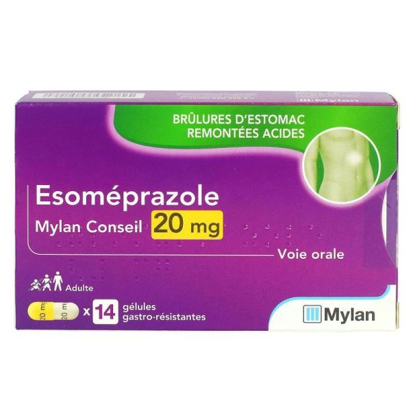 Esomeprazole 20Mg Viatris Conseil 14 Gélules