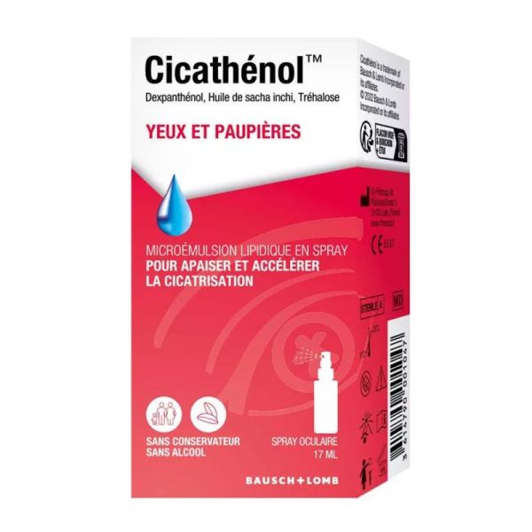 Cicathénol Spray oculaire yeux & paupières apaisant & cicatrisant (17 ml)