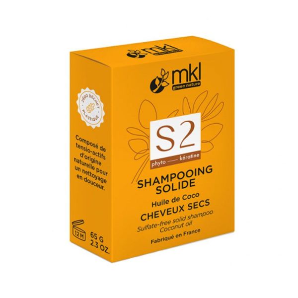 MKL S2 Shampooing Solide à l'Huile de Coco cheveux secs (65 g)