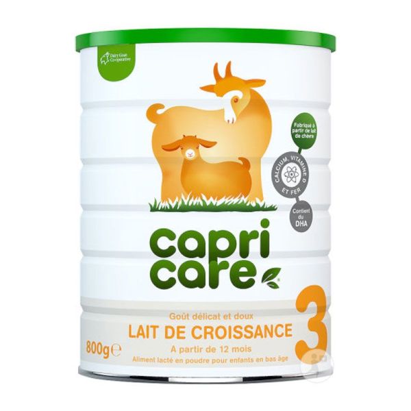 Capricare Lait de croissance de chèvre pour bébés 3e Age 12+ mois (800g)