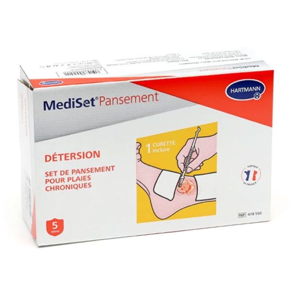 Hartmann MediSet Détersion Set de Pansement pour plaies chroniques (x5)