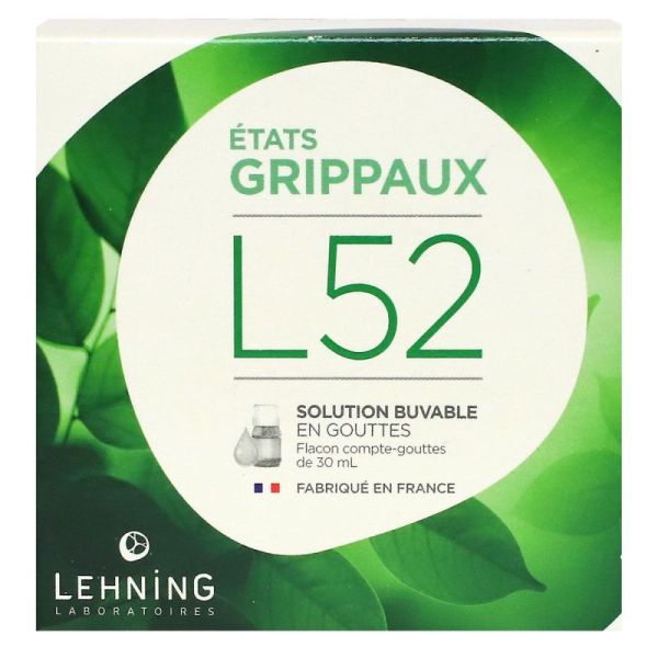 L52 Etats Grippaux Solution Buvable en Gouttes 30Ml