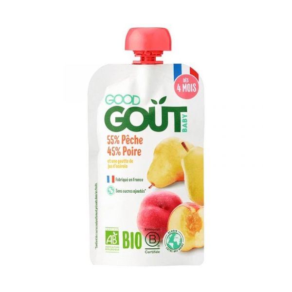 Good Gout Purée De Fruits - Poire Pêche Gourde (120 g)