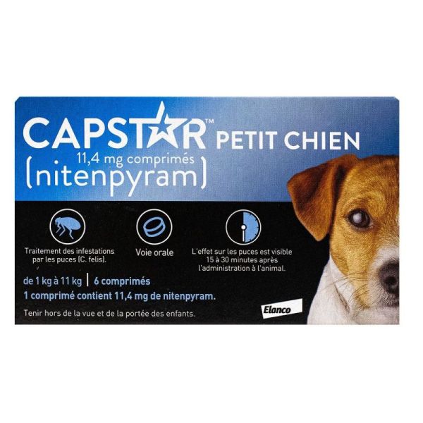 Capstar Petit Chien 11,4mg 6 comprimés