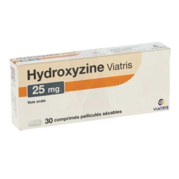 Hydroxyzine 25 Mg Viatris Comprimé pelliculé sécable 30