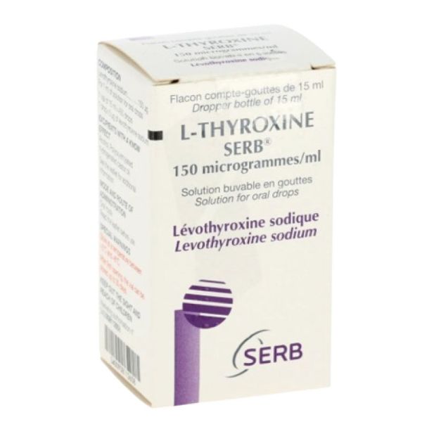 L-Thyroxine Serb 150 Mcg Solution buvable en gouttes 15 Ml