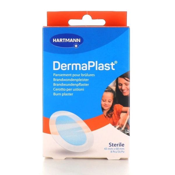 Hartmann Dermaplast Pansements pour Brûlures 68 x 43 mm (8 pièces)