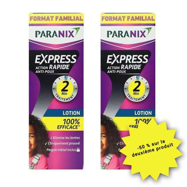 Paranix Express 2 Minutes Lotion Anti-Poux (2 x 195 ml) OFFRE SPECIALE