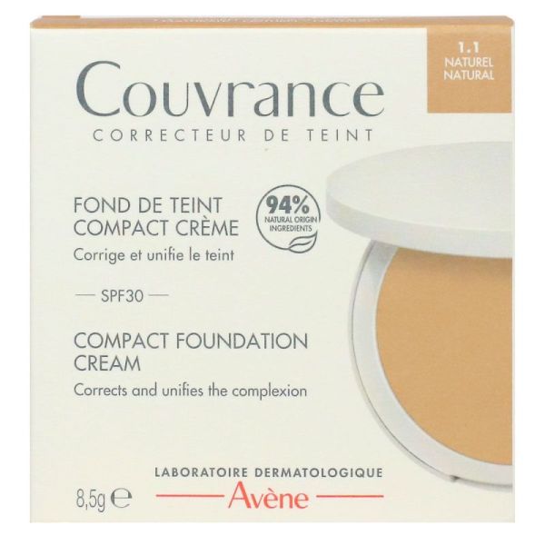 Avene Couvrance Fond de Teint Compact Crème 1.1 Naturel (8,5 g)