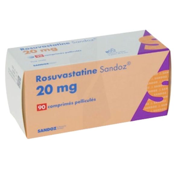 Rosuvastatine 20 mg Sandoz, 90 comprimés