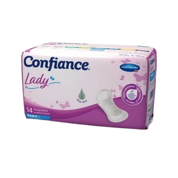 CONFIANCE LADY, 14 PROTECTIONS ANATOMIQUES, 6 GOUTTES