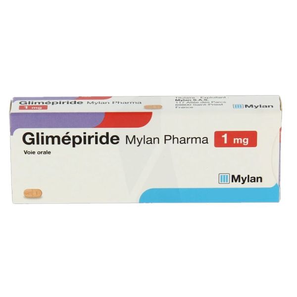 Mylan Glimépiride 1 mg (Boîte De 90 Comprimés)