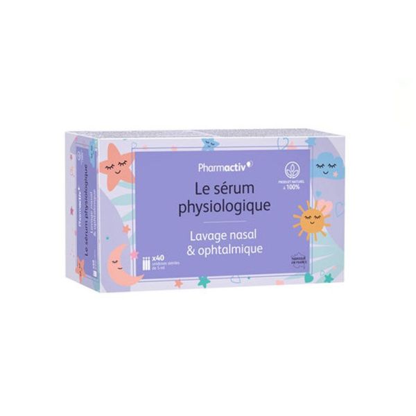 Pharmactiv Le Sérum Physiologique lavage nasal & ophtalmoque (40 unidoses)