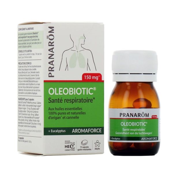 Pranarom OLEOBIOTIC Santé Respiratoire (15 capsules)