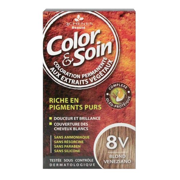 COLOR & SOIN Coloration Permanente 8V Blond Veneziano