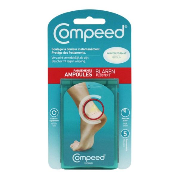 Compeed Pansement Ampoule Moyen Format Talon x5