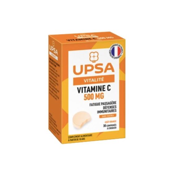 UPSA Vitamine C 500 mg, 15x2 comprimés à croquer