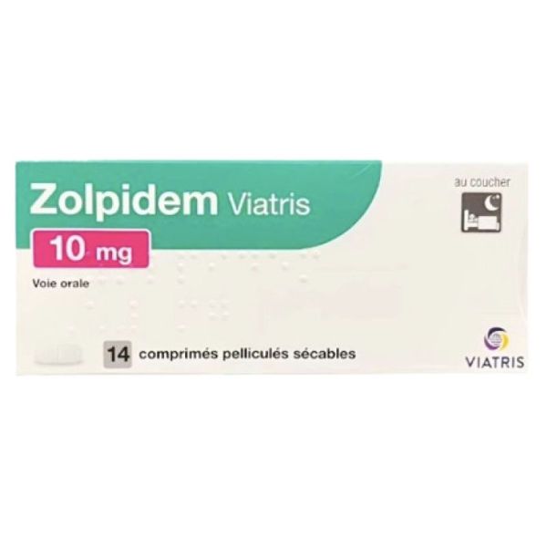 Zolpidem Viatris 10 mg, 14 comprimés sécables