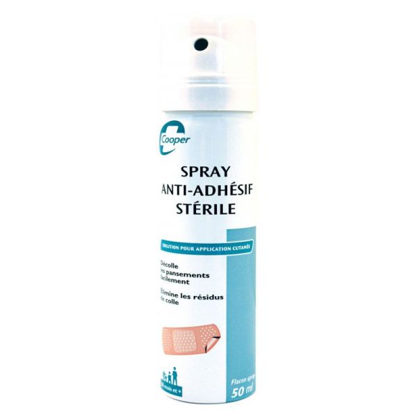 Cooper Spray Anti-Adhésif Stérile pour pansements et sparadraps (50 ml)