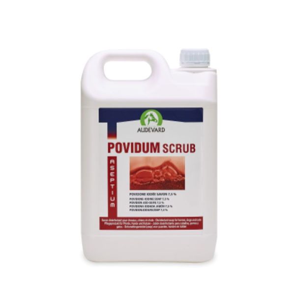 Audevard Povidum Scrub savon désinfectant pour chevaux, chiens et chats (5 l)