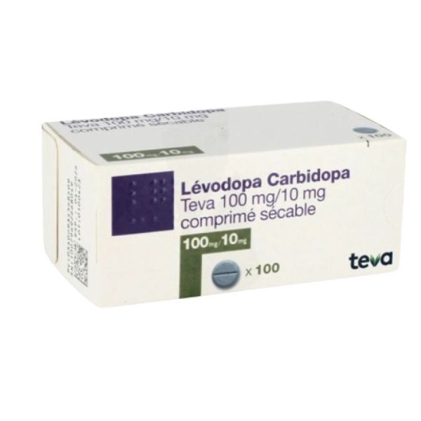 Levodopa Carbidopa Teva 100 Mg/10 Mg comprimé Sécable Flacon/100