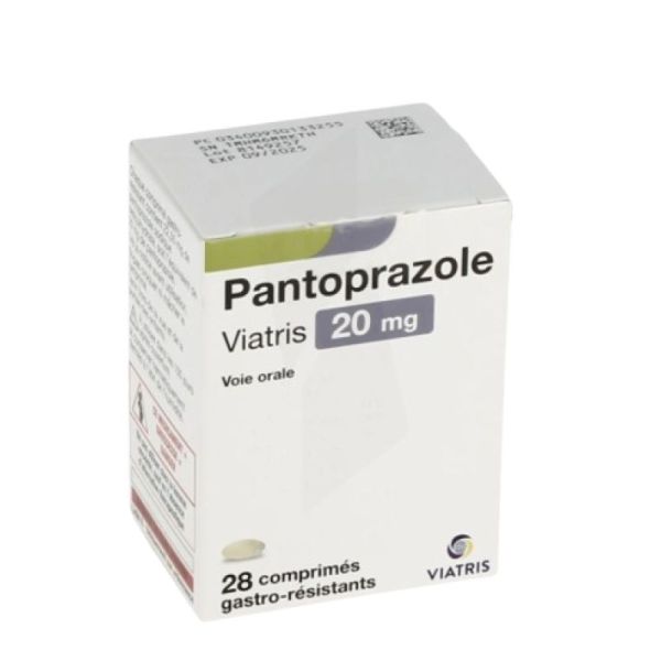 Pantoprazole 20 mg Viatris 28 comprimés