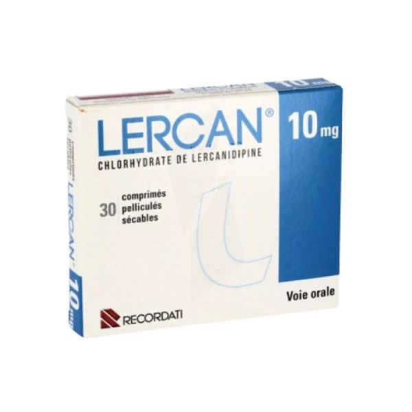 Lercan 10 mg, 30 comprimés sécables