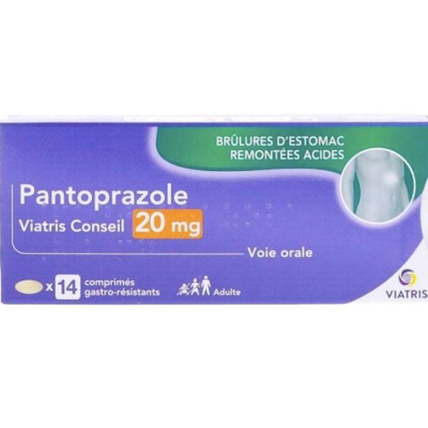 Pantoprazole 20 mg Viatris 14 comprimés