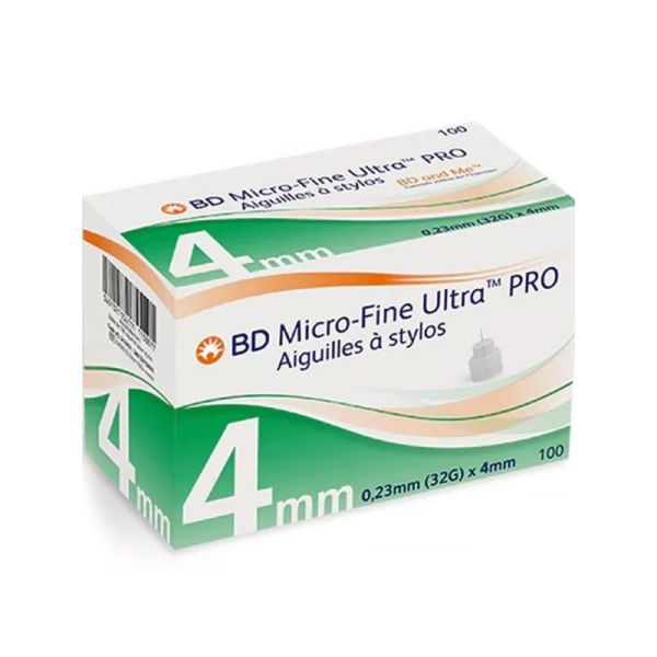 BD Micro-Fine Ultra Pro aiguilles à stylos 0.23 mm (32G) x 4 mm (x100)