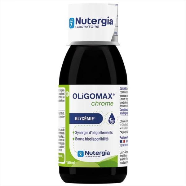 Nutergia Oligomax Chrome solution buvable glycémie et métabolisme (150 ml)