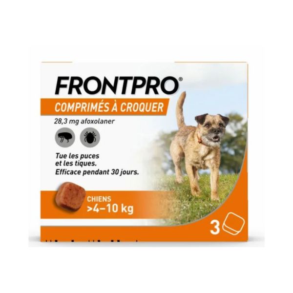 Frontline Frontpro Antiparasitaire pour Chien 4-10Kg 3 comprimés