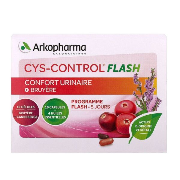 Cys-Control Flash Confort Urinaire Bruyère 20 Gélules