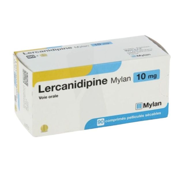 Lercanidipine 10 Mg Viatris comprimé pelliculé sécable 90