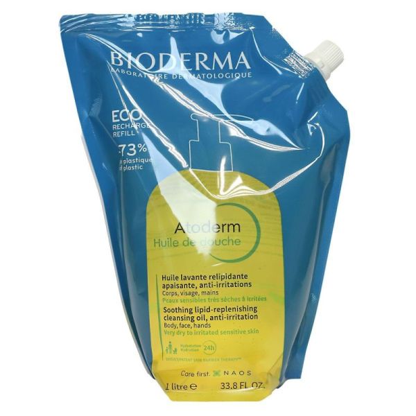 BIODERMA Atoderm Huile Douche Eco-Recharge 1L