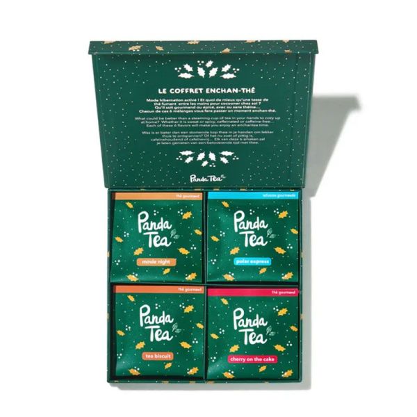 Panda Tea Coffret de Noël 2024 Tisanes et Thés Bio (20 sachets)