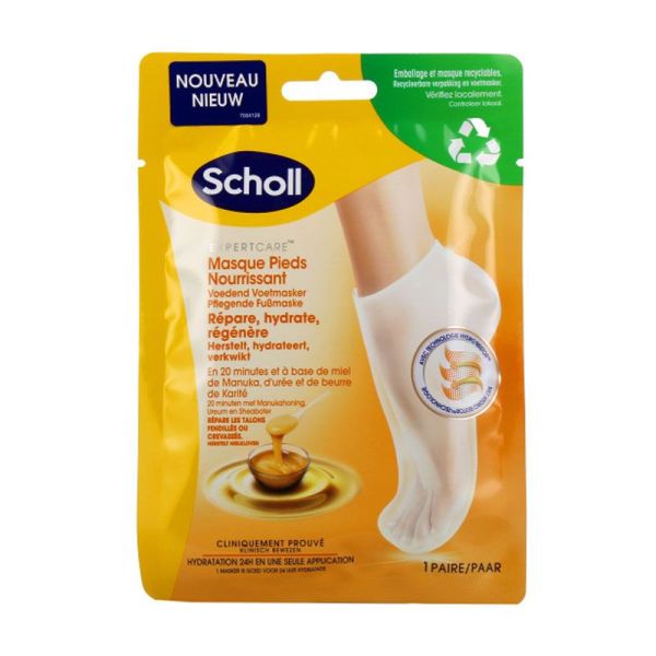 Scholl masque nourrissant pied au miel de manuka (1 paire)