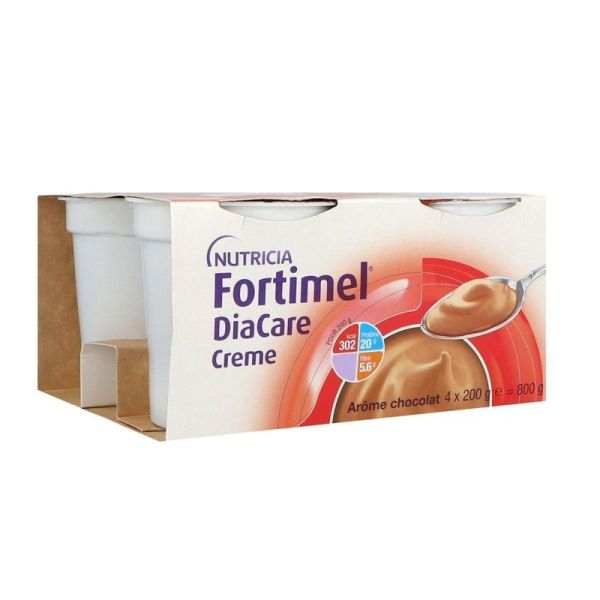 Nutricia Fortimel Diacare Crème Protéinée Chocolat (4 x 200 g)