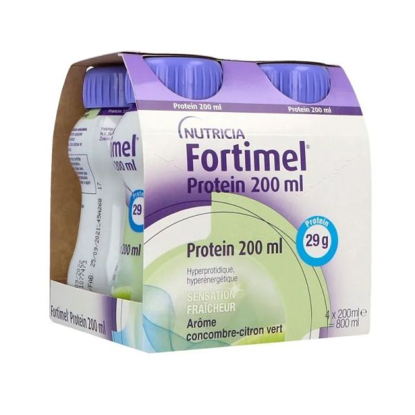 Nutricia Fortimel Protein Concombre Citron Vert (4 x 200 ml)