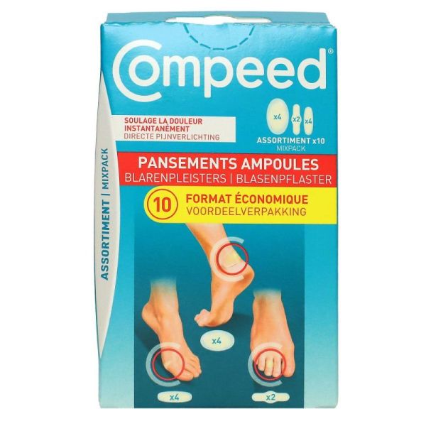 Compeed Pansement Ampoule Assortiment x10