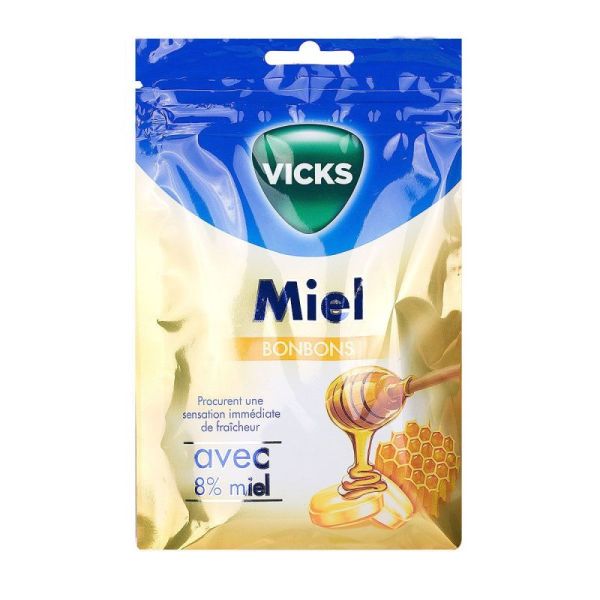 Vicks Past Bonbons Miel 72G