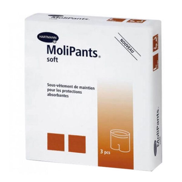 MoliPants Soft sous-vêtement de maintien pour protections absorbantes Taille XXL (x3)