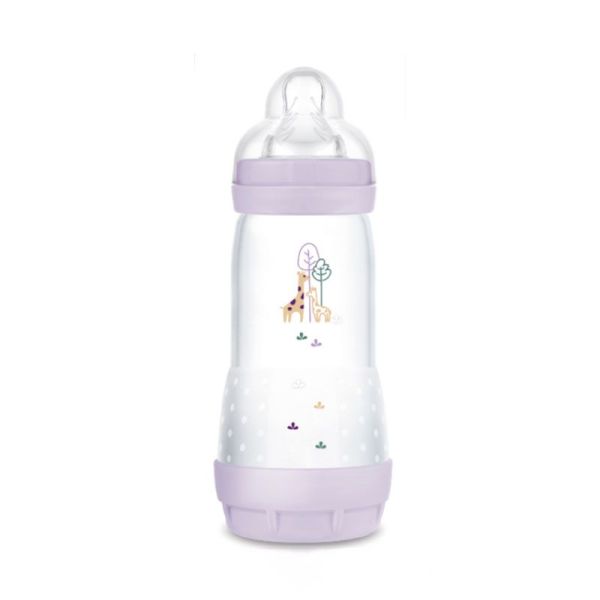 MAM Biberon Easy Start Anti-Colique Débit 3 Lilas (320 ml)