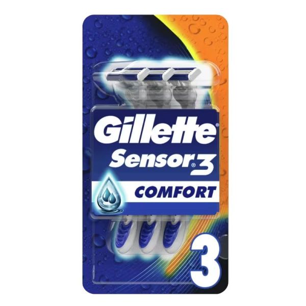 Gillette Rasoir jetable Sensor 3 Comfort (x3)