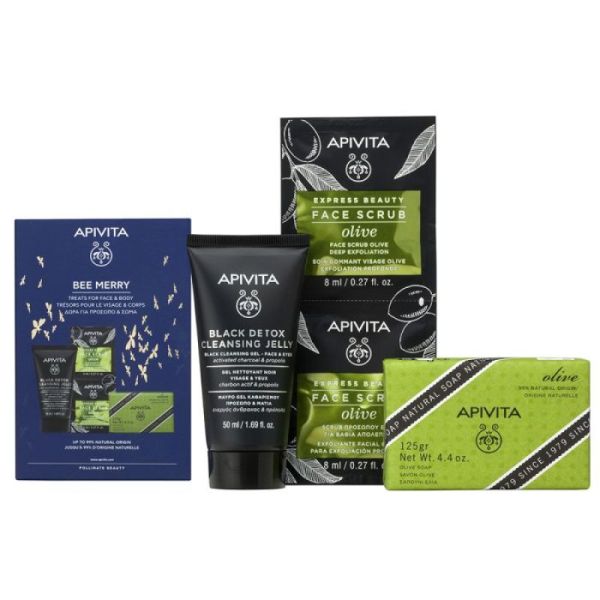 EXPRESS BEAUTY Coffret de Noël Black Detox et Savon à l'olive