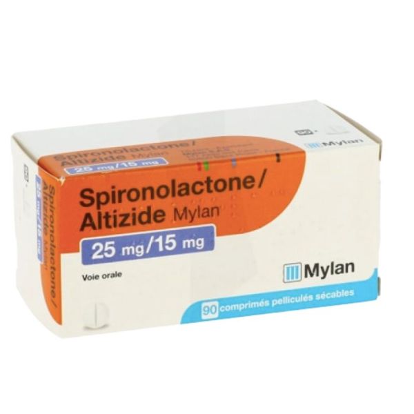 SPIRONOLACTONE ALTIZIDE VIATRIS 25 mg/15 mg, 90 comprimés pelliculés sécables