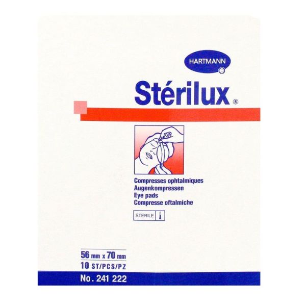 Sterilux Compresses Ophtalmiques Ovales Boîte de 10