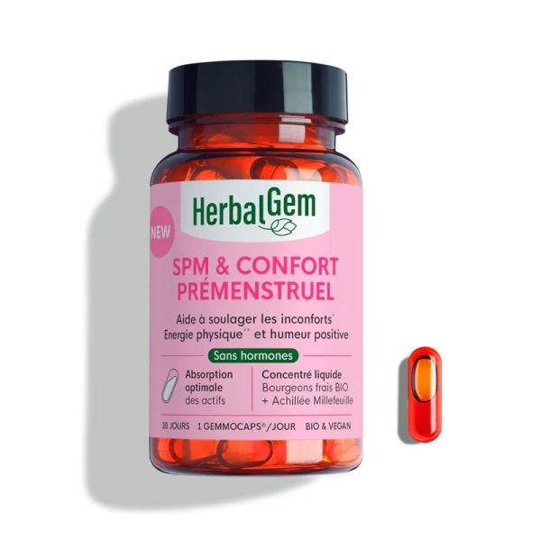 Herbalgem Gemmocaps SPM & Confort Prémenstruel Bio (30 capsules)