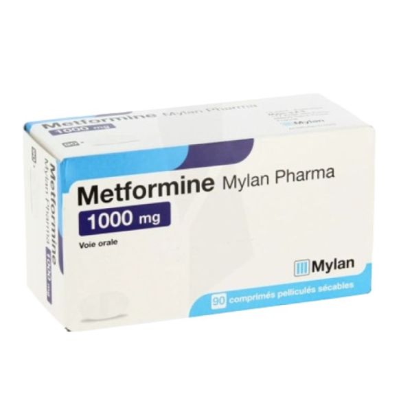 Metformine Viatris 1000 mg 90 comprimés pelliculés