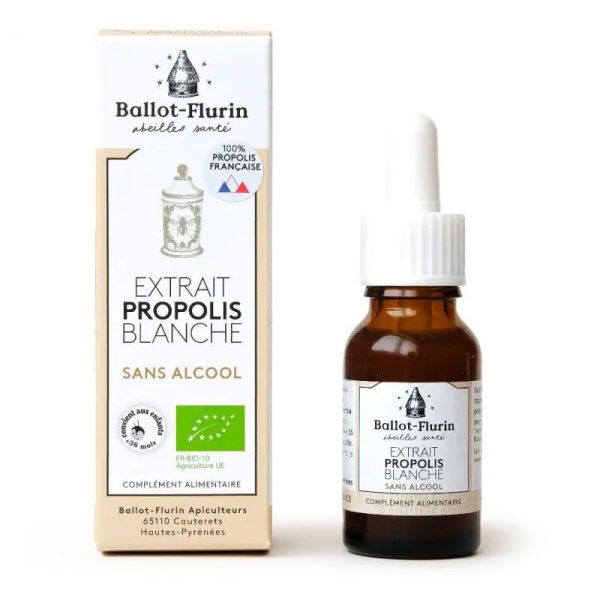 Ballot-Flurin Spray Propolis Blanche sans alcool (15 ml)