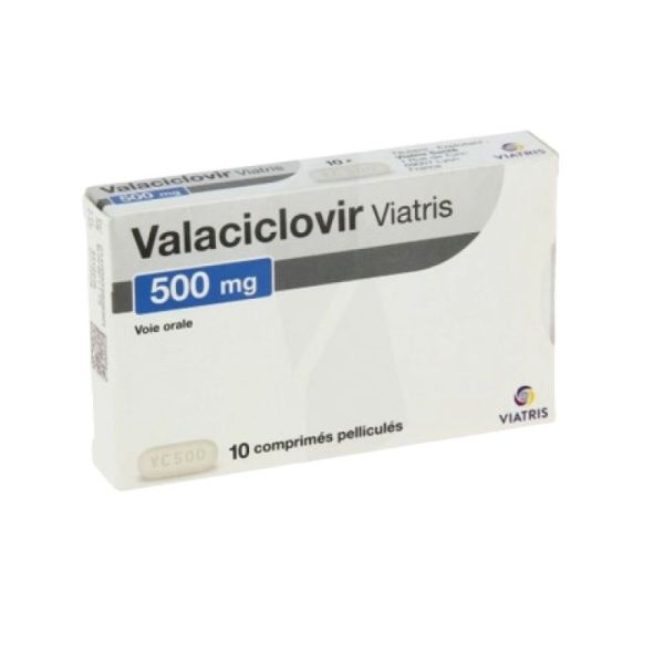 Valaciclovir Viatris 500 mg, 10 comprimés